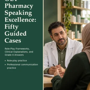 Achieve OET Pharmacy Speaking Excellence: Fifty Guided Cases by Jobin Thomas — front cover