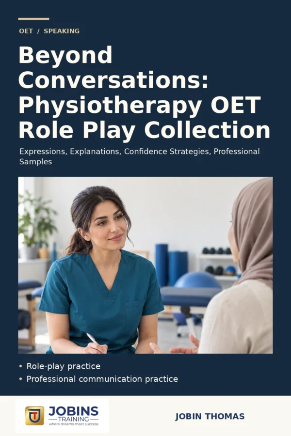 Beyond Conversations: Physiotherapy OET Role Play Collection by Jobin Thomas — front cover