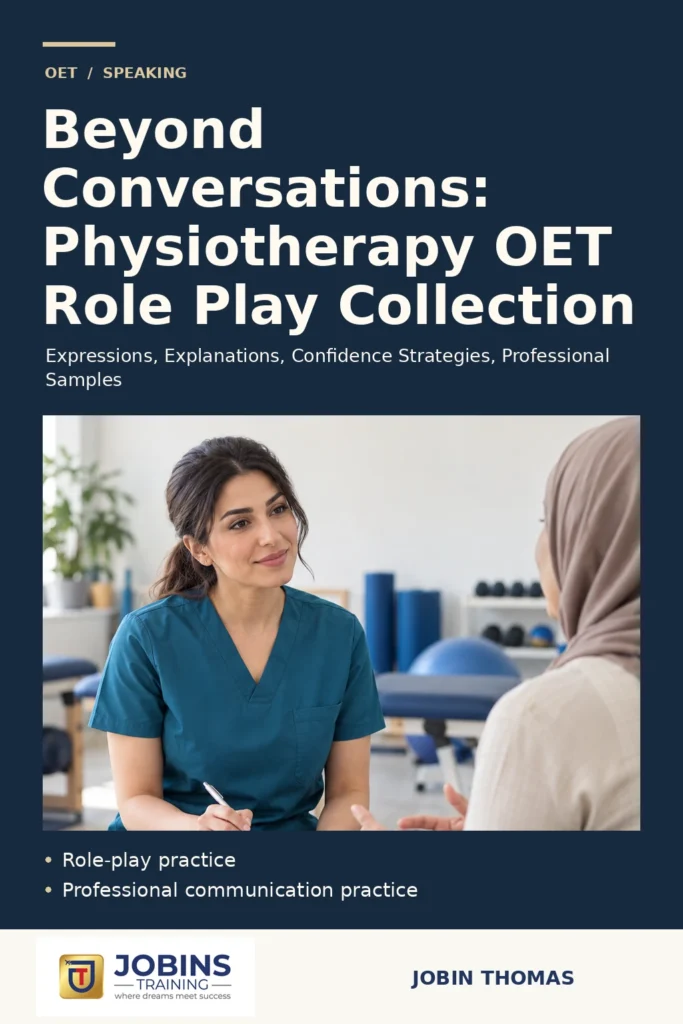 Beyond Conversations: Physiotherapy OET Role Play Collection by Jobin Thomas — front cover