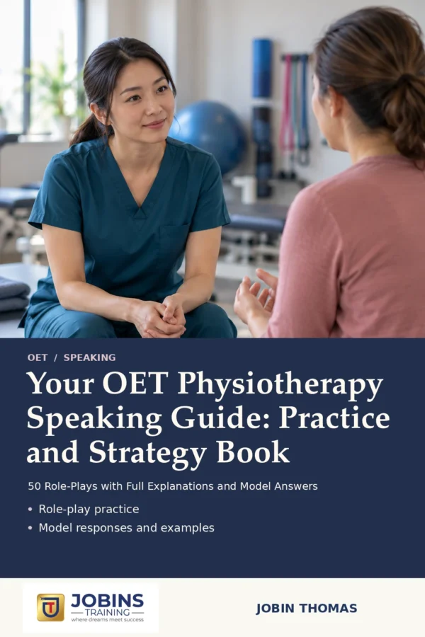 Your OET Physiotherapy Speaking Guide: Practice and Strategy Book by Jobin Thomas — front cover