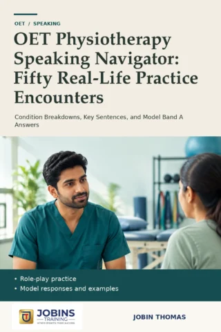 OET Physiotherapy Speaking Navigator: Fifty Real-Life Practice Encounters — book cover