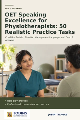 OET Speaking Excellence for Physiotherapists: 50 Realistic Practice Tasks — book cover