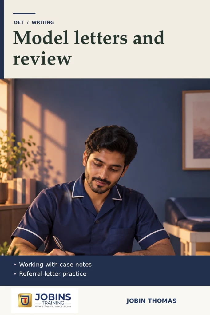 Model letters and review by Jobin Thomas — front cover
