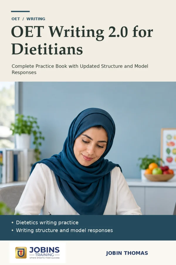 OET Writing 2.0 for Dietitians by Jobin Thomas — front cover