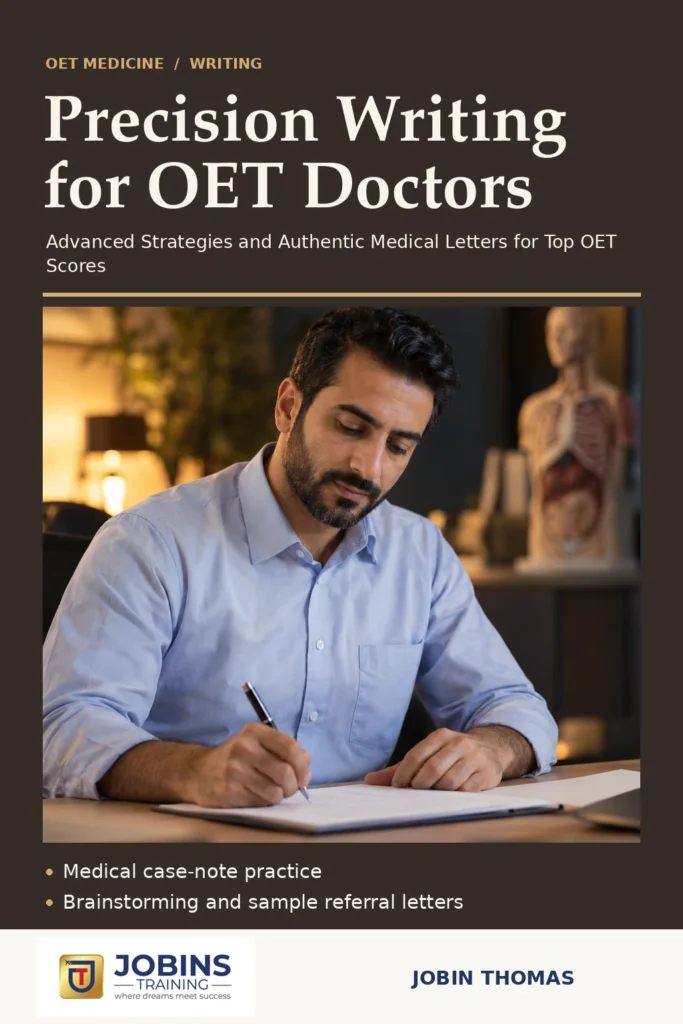 Precision Writing for OET Doctors by Jobin Thomas — front cover