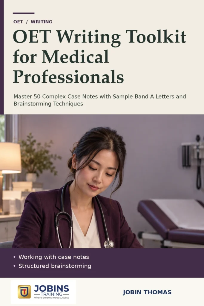 OET Writing Toolkit for Medical Professionals by Jobin Thomas — front cover