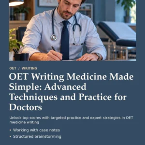 OET Writing Medicine Made Simple: Advanced Techniques and Practice for Doctors by Jobin Thomas — front cover