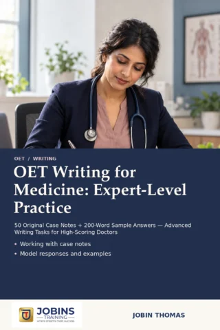 OET Writing for Medicine: Expert-Level Practice — book cover