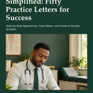 OET Medicine Writing Simplified: Fifty Practice Letters for Success by Jobin Thomas — front cover