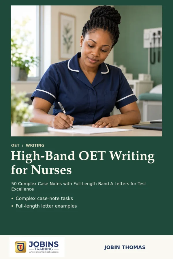 High-Band OET Writing for Nurses by Jobin Thomas — front cover