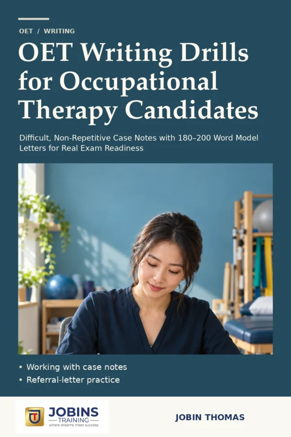 OET Writing Drills for Occupational Therapy Candidates by Jobin Thomas — front cover