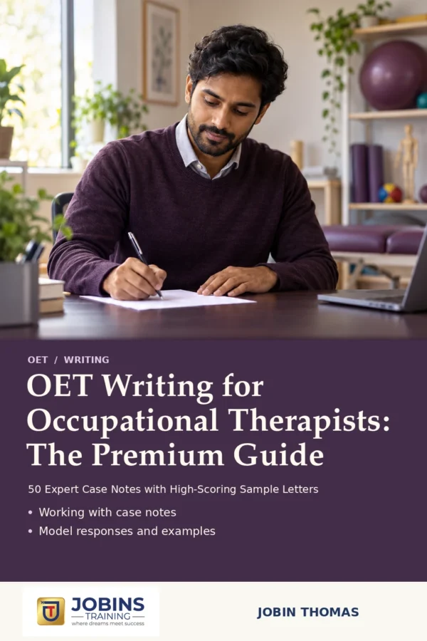 OET Writing for Occupational Therapists: The Premium Guide by Jobin Thomas — front cover