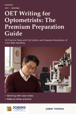 OET Writing for Optometrists: The Premium Preparation Guide — book cover