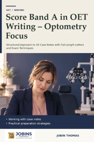 Score Band A in OET Writing – Optometry Focus — book cover