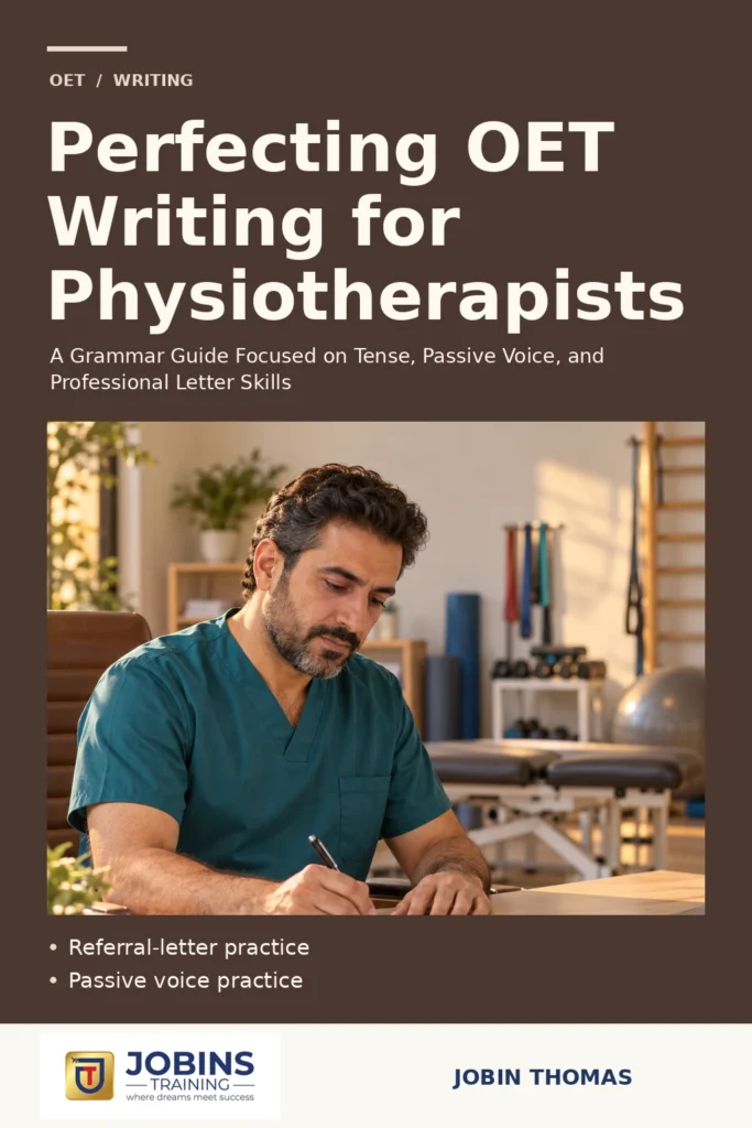 Perfecting OET Writing for Physiotherapists by Jobin Thomas — front cover