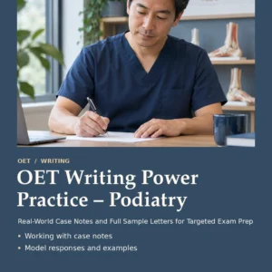 OET Writing Power Practice – Podiatry by Jobin Thomas — front cover