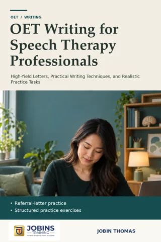 OET Writing for Speech Therapy Professionals — book cover