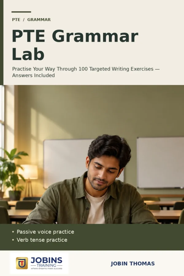 PTE Grammar Lab by Jobin Thomas — front cover