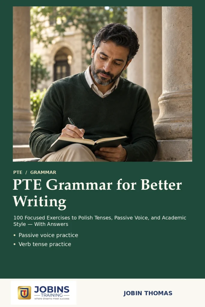 PTE Grammar for Better Writing by Jobin Thomas — front cover