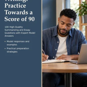 PTE Writing: Practice Towards a Score of 90 by Jobin Thomas — front cover