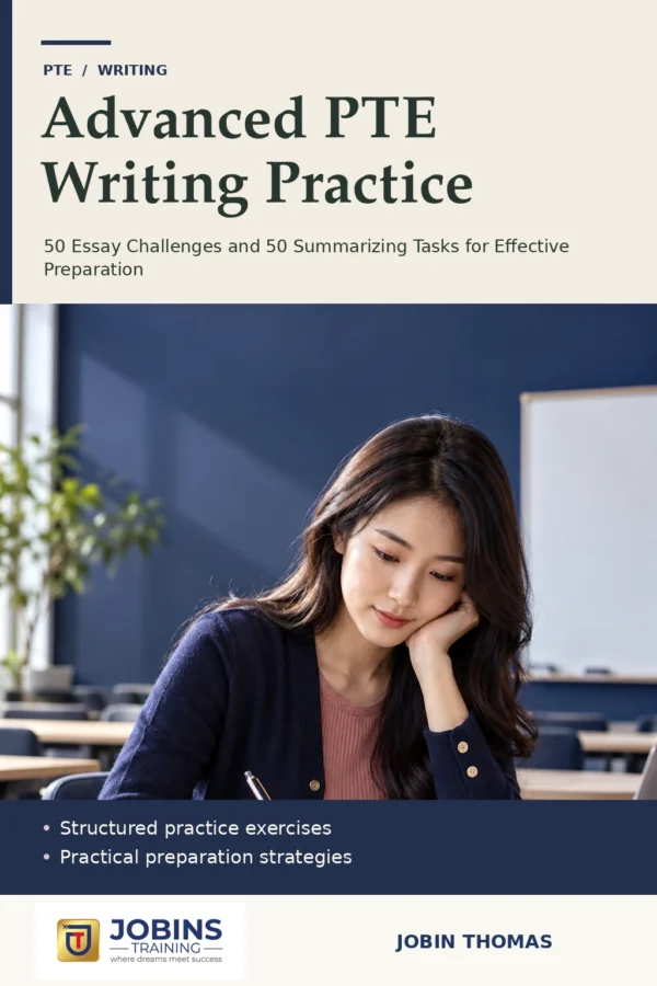 Advanced PTE Writing Practice by Jobin Thomas — front cover