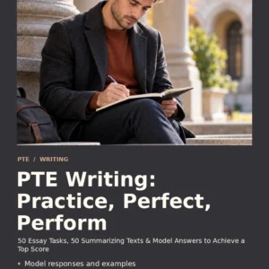 PTE Writing: Practice, Perfect, Perform by Jobin Thomas — front cover