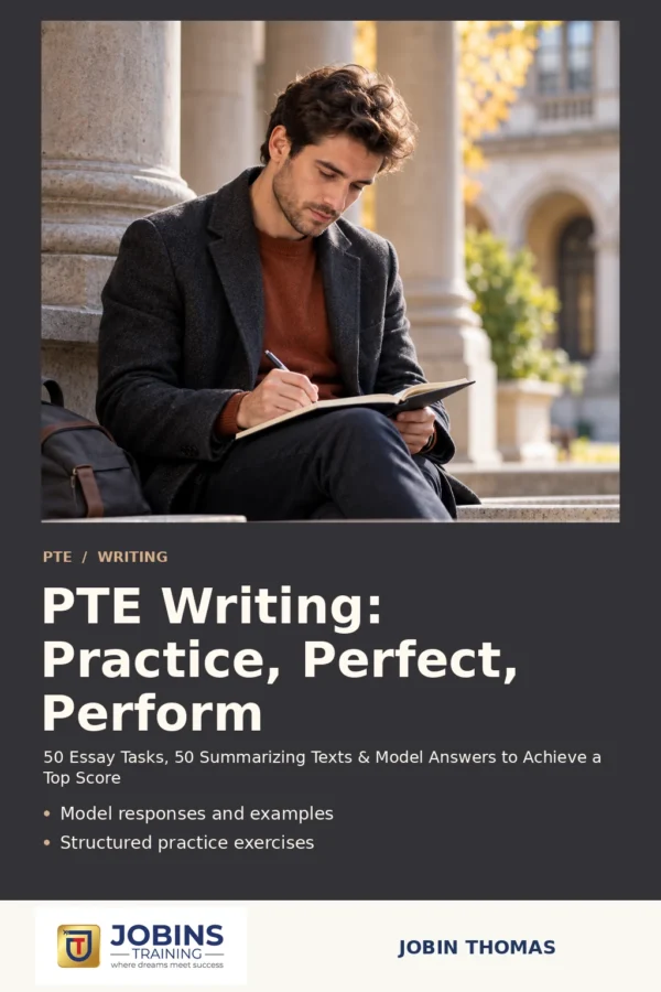 PTE Writing: Practice, Perfect, Perform — book cover