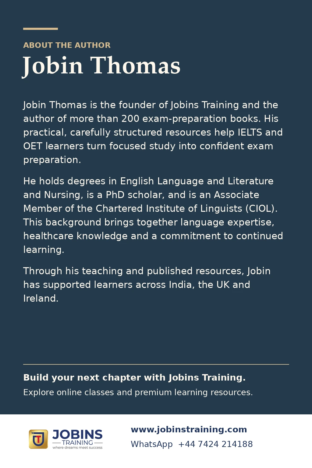Get Hired: Community Nurse Interview Q&A (UK Edition) by Jobin Thomas — back cover