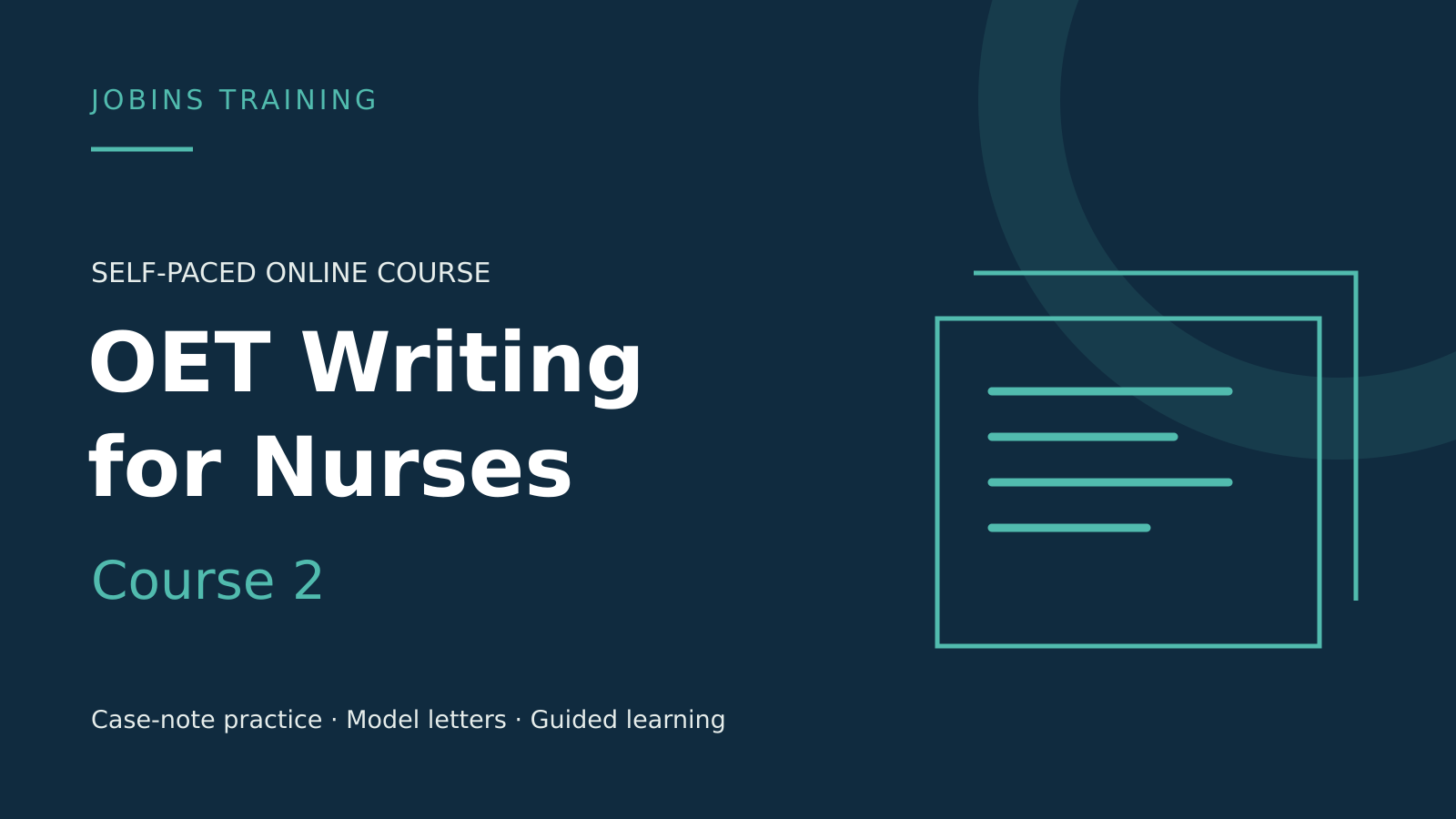 OET Writing for Nurses – Course 2