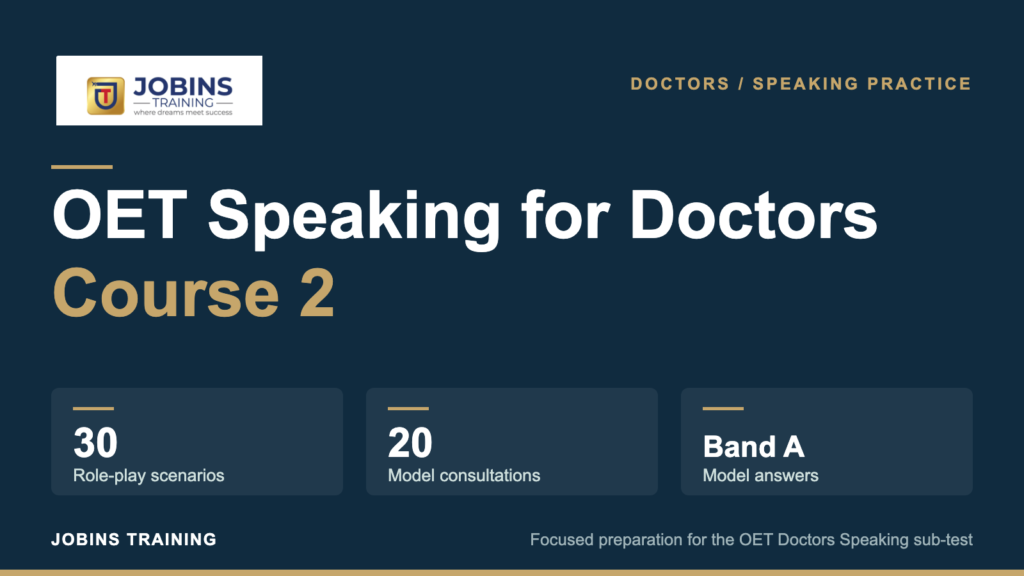 OET Speaking for Doctors – Course 2