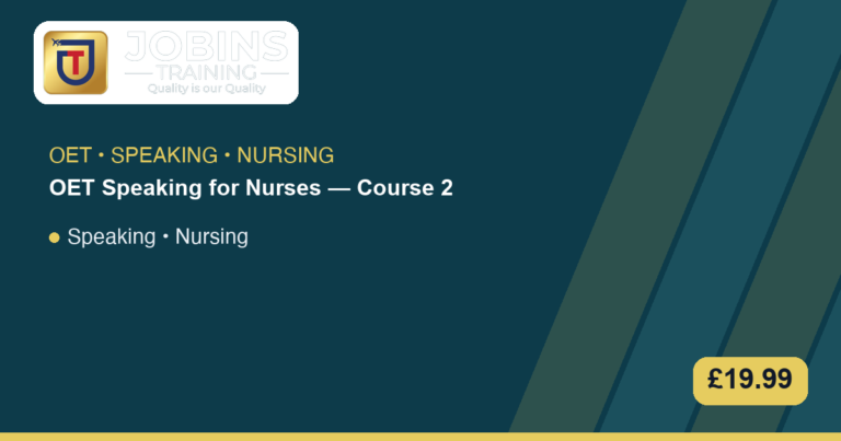 OET Speaking for Nurses — Course 2 — Everyday condition management