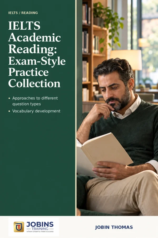 IELTS Academic Reading: Exam-Style Practice Collection by Jobin Thomas — front cover