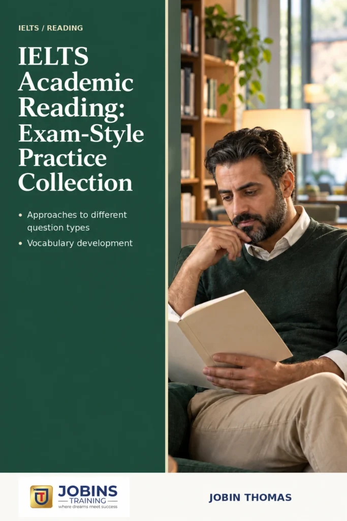 IELTS Academic Reading: Exam-Style Practice Collection by Jobin Thomas — front cover