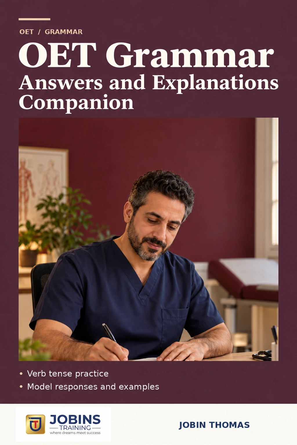 OET Grammar: Answers and Explanations Companion by Jobin Thomas — front cover