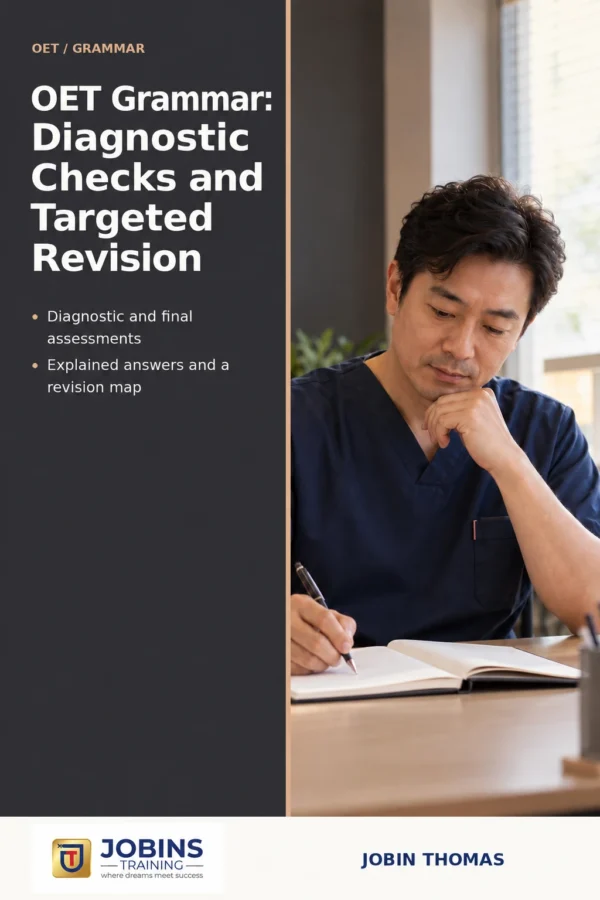 OET Grammar: Diagnostic Checks and Targeted Revision by Jobin Thomas — front cover