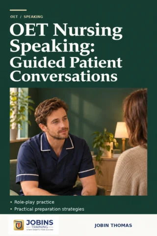 OET Nursing Speaking: Guided Patient Conversations — book cover