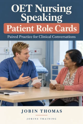 OET Nursing Speaking: Patient Role Cards — book cover