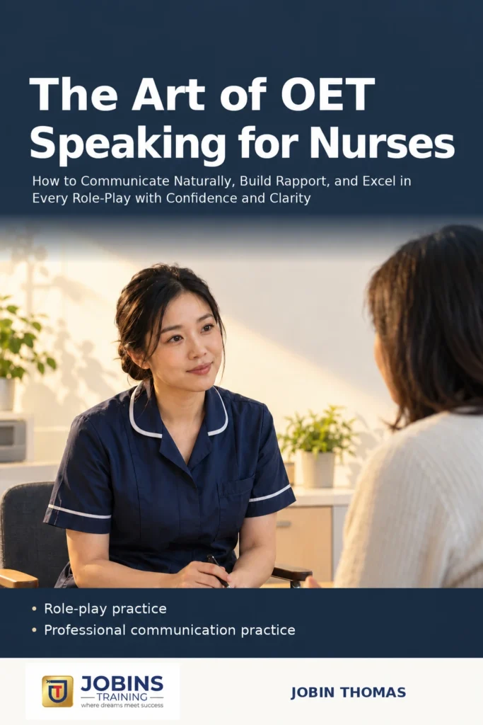 The Art of OET Speaking for Nurses by Jobin Thomas — front cover