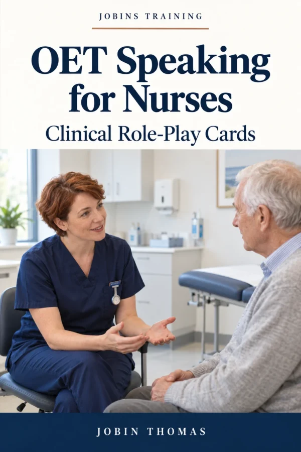 OET Speaking for Nurses: Clinical Role-Play Cards — book cover