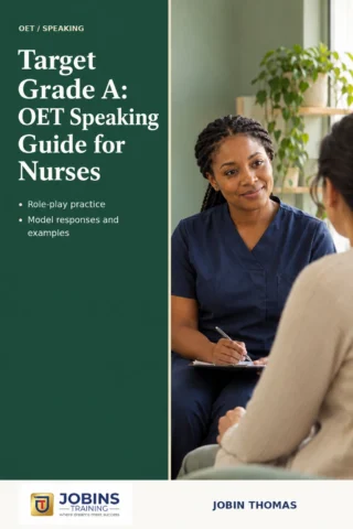 Target Grade A: OET Speaking Guide for Nurses — book cover
