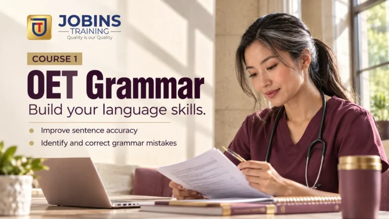 OET Grammar — Course 1 — Tense systems: present, past, perfect