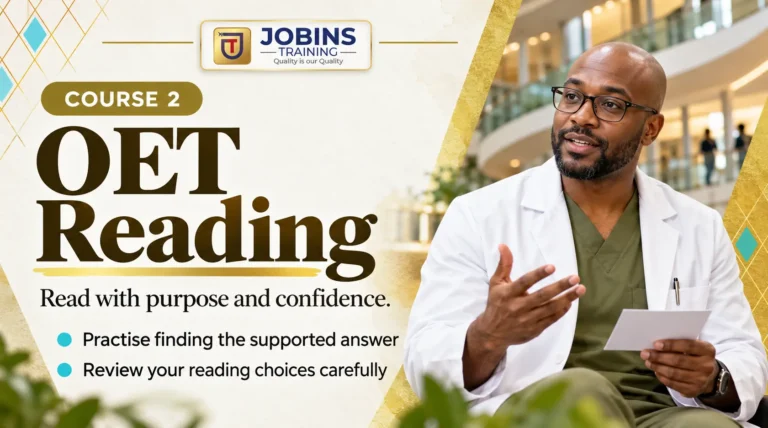 OET Reading — Course 2 — practice with answers