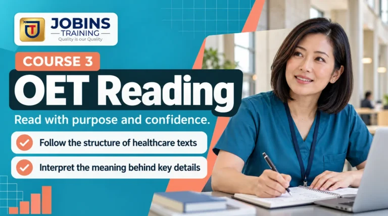 OET Reading — Course 3 — Paragraph-by-paragraph map