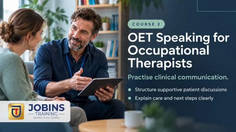 OET Speaking for Occupational Therapists — Course 2 — Stroke rehabilitation and discharge planning