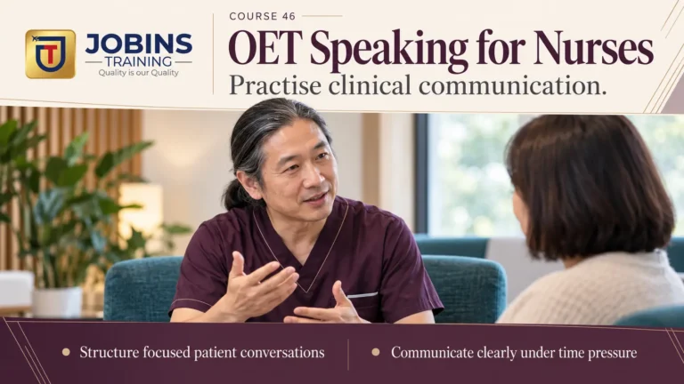 OET Speaking for Nurses — Course 46 — Time-critical: concussion + asthma attack