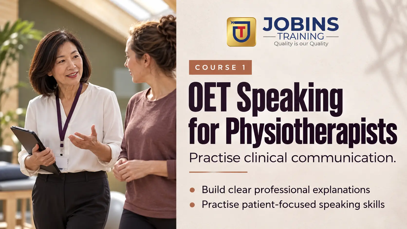 OET Speaking for Physiotherapists — Course 1