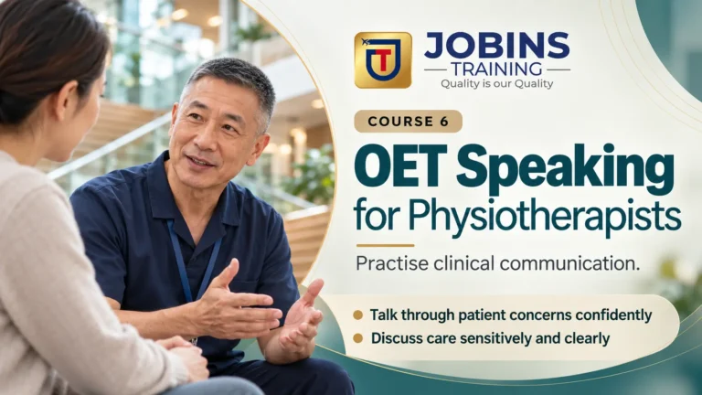 OET Speaking for Physiotherapists — Course 6 — Lower back pain from prolonged sitting