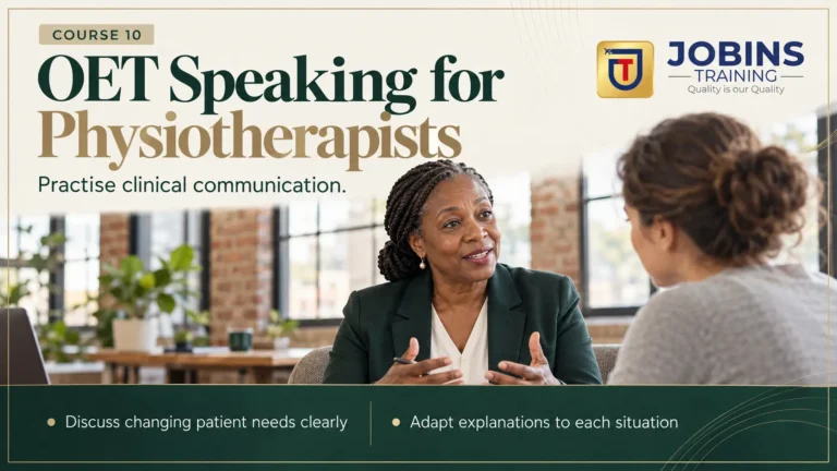 OET Speaking for Physiotherapists — Course 10 — Early rehabilitation and fluctuating conditions
