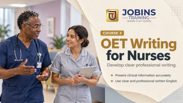 OET Writing for Nurses — Course 3 — Choose tenses from the actual timeline