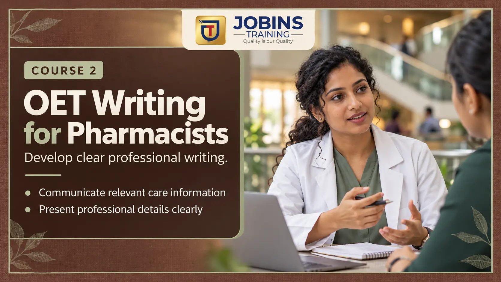 OET Writing for Pharmacists — Course 2